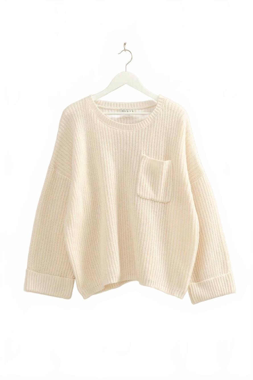 NEW HYFVE women's jax oversized sweater in cream